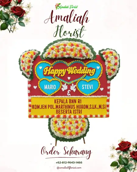 Papan Bunga Pernikahan Mokaha
